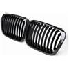 GLBLPEXELR Griglie Radiatori a doppio rene frontali Per BMW E46 4 Porte 1998 1999 2000 2001 Griglia Anteriore A Doppio Rene Nera Lucida Con Stile A Lamelle(Matt black)