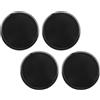 Naroote Set di Coprimozzi Centrali in ABS Resistente e Metallo con Diametro Esterno di 65 Mm e ID di 48 Mm Facile Installazione (BLACK)