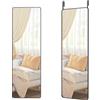 SONGMICS Specchio Integrale Appeso 120 x 40 cm Specchio Rettangolare Telaio in Lega di Alluminio Vetro Temperato per Camera Soggiorno Dressing Nero Inchiostro LFM032B01