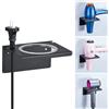 YYBO Porta Asciugacapelli, Porta Phon da Muro, Supporto per Asciugacapelli, Porta Asciugacapelli da Parete Acciaio Inossidabile, Porta Phon Adesivo Bagno per Camere da Letto Toilette Barbiere, Nero