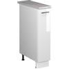 Vicco Armadio cucina dispensa alto Fame-Line, Bianco lucido/Bianco, 20 cm, PL Marmo, per la combinazione con altri moduli della serie Fame-Line