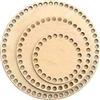 Zasvec 3 Pezzi Fondo Cesto in Legno Naturale per Borse Uncinetto - Fondo Rotondo Base per Cestino 10/15/20 cm - per Tessitura Creazione