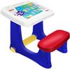 Vitamina G Banco Scuola per Bambini, con Seduta Integrata, Blu e Rosso, 72x49x54 cm, età 2-4 Anni