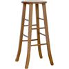 okAffareFatto di Zimbardi Costanza OKAFFAREFATTO MADDALONI Sgabello legno con seduta rotonda h 80 cm noce chiaro gamba sciabola