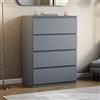 Vida Designs Denver Cassettiera (grigio, 4 cassetti)
