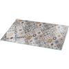 Tulup Vassoio di Vetro 140x70 cm Rettangolare Vetro Temperato Piano d'appoggio Decorazione Tavolini da caffè dalla Cucina, Sala da Pranzo o dal Soggiorno - Motivo Mosaico con Ornamenti