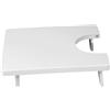 WOONEKY Tavolo Allungabile Bianco per Macchina da Cucire Angoli Arrotondati, Accessorio Portatile Leggero in ABS per Uso Domestico e Professionale