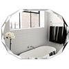 Bathroom mirror Specchio da Parete Grande con Taglio diamantato Ovale Semplice e diamantato con Spessore Retro in Argento 5mm - Specchietto da Trucco Specchio ingranditore
