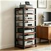 Generic Mobile for componenti di sistemi stereo domestici con ripiani regolabili, rack audio, Ripiano angolare mobile for riporre oggetti for ufficio e home theater(Brown)