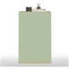 WHOUS Mobiletto Salvaspazio Portaoggetti GARDA con 1 Anta, Mobile Multiuso per Bagno, Cucina e Sala da Pranzo, 40,4x35x70 cm, Verde Salvia e Rovere Chiaro