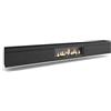 Skraut Home | Mobile TV Soggiorno | Ampio spazio a disposizione | 368x45x35 | Camino elettrico XXL | Sospeso, da appendere | Stile moderno | Nero