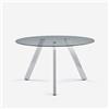 Produce Shop Tavolo Design Moderno in Vetro Rotondo 130cm con Gambe in Metallo Orun