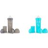 Twistshake 2x Twistshake Anticolica Biberon 330 ML, con Silicone Tettarella a Flusso Rapido per Bambini da 4+ Mesi, Sigillato Contenitore, Blu Pastello&Grigio