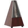 Wittner Metronomo Taktell forma piramidale Sistema Maelzel Serie 802K - Custodia in plastica - Con campana - Con coperchio in plexiglass - Venatura mogano - Non richiede batterie - Made in Germany