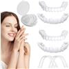 Frenzify Dente Finto Provvisorio Denti Finti Cosmetici 2 Paia Faccette Dentali Estetiche, Protesi Dentale Sorriso Perfetti, Dentiera Finta Naturale Superiore E Inferiore Per Uomini Donne