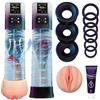 HIVEFUN Pompa Pene Masturbatore Uomo, Toys Sessuali per Uomini Masturbatore Maschile Penis Pump con Modalità Adaptive e 6 Modalità di Aspirazione, Sex Toy Uomo Vacuum Device Masturbtore per Pene