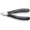 KNIPEX Tronchese per elettronica con tagliente laterale in metallo duro ESD con impugnature multicomponente 120 mm, 77 32 120 H ESD