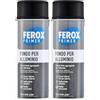 FEROX Fondo per Alluminio 400 ml, Fondo Aggrappante per Verniciatura, Colore Grigio, Primer Superfici Interno/Esterno, Primer per Alluminio, Rapida Essicazione, Lunga Durata (Confezione da 2)