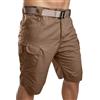 Generisch Pantaloni corti da golf da uomo, per il tempo libero, sport, golf, da lavoro, leggeri, ad asciugatura rapida, per il tempo libero, con tasche, bermuda per la casa e le vacanze, Z2 marrone., M