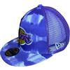 Generico Cappello Laker Basket Tie Dye frontino e Testa Viola e Bianco con Rete Pallacanestro Uomo Donna Bambino Accessorio Zaino Portachiavi Fan Idea Regalo