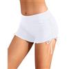 WAVDSYB Swim Shorts Women Boyshort Swim Bottoms Tummy Control Bathing Suit Bottoms Tankini Swimsuit Board Shorts(Bianco,M)