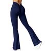 Havejoy Leggins Palestra Donna Push Up Vita Alta Pantaloni Aderenti Ginnastica Leggings Sportivi Aderente Tinta Unita Booty Pantacollant a Zampa di Elefante Moda Pantalone da Yoga Jogging Danza Casual