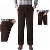 GAGFDA Pantaloni da uomo di mezza età e anziani, con elastico in vita in velluto a coste, pantaloni dritti elasticizzati in velluto a coste (cachi, 3XL (70-80 kg))