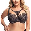 Gorsenia Reggiseno Non Imbottito con Pizzo K677 Ravenna, Nero,4J