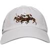 Polo Ralph Lauren Cappellino da Baseball Chino Ricamato da Uomo con Cinturino in Pelle, Bianco (Polo Players), Taglia Unica
