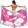 Amooorous Chic Vintage Calla Lily Hot Pink e White Coverups per le donne costume da bagno morbido copricostume da bagno da donna 114,3 x 177,8 cm