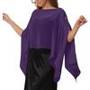 LIUYUYOUGO Cardigan Donna Sciarpa/Stola in Chiffon da Donna Elegante Mantellina/Cappellino con Bottoni Poncho Multiuso Leggero E Trasparente Copricostume Estivo da Spiaggia per Abito da Sposa Sposa
