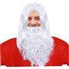WINOMO Natale Parrucca e Barba Set Barba Finta Babbo Natale Parrucca di Babbo per Uomo e Donna Cosplay di per Accessori per la Decorazione della Festa di di