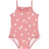 Petit Bateau A0cu7, Costume da Bagno 1 Pezzo Bimba 0-24, Rosa/Bianco, 18 Mesi