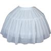 Generic Sottogonna da donna in crinolina bianco a cerchio gonna al ginocchio abito di sfera mezza scivola ragazze sottogonna per abito da sposa, come da immagine, S/L