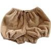 Chevnzev Donne Peloso Tubo Top Reggiseno Zucca Pantaloncini Panty Cartoon Orso Fuzzy Peluche Biancheria Intima Anime Giapponese Lingerie Intimo Accogliente Reggiseno delle Donne, Pantaloni Singoli Zucca, M