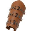 Jiuvaso Protezione del braccio in pelle PU Bracciale largo Armatura del braccio Bracciali medievali Polsino con guanto medievale per spettacoli teatrali, MARRONE