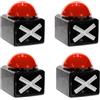 Bada Bing Set di 4 bottoni XL Buzzer con suoni e effetti luminosi, perfetti per quiz Games - accessori per quiz Games - pulsante di allarme a batteria per serate di gioco e spettacoli di gioco