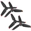 SENHAI 2 Paia Eliche FPV Compatibile con DJI FPV Combo Drone, Eliche Ali per View Drone UAV Quadcopter con videocamera 4K - Red Edge