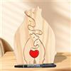 TZQFROCE Puzzle artistico in legno della famiglia di orsi, personalizzato, famiglia di orsi, puzzle artistico, in legno, per mamma, papà, famiglia, souvenir (4 pezzi)