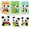 KMFASVX Panda Mini Building Blocks Set,Set di Mattoncini da Costruzione 3pcs Panda Cute Animals Building,Pandas Mini Mattoncini da Costruzione,Pandas Micro Building Blocks