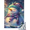UVTMWVTCUSIQ Pupazzo di Neve Puzzle 1000 Pezzi Carta Gioco di Puzzle 1000 Pezzi Stile Invernale Rilassante Famiglia Decorazione Regalo 52x38cm/1000pcs