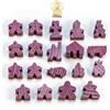 Waldfelsen® Personaggi per Carcassonne - 8 Meeple e 11 personaggi speciali per il gioco base, le 10 estensioni e i Minis 2 e 6 (colore viola)