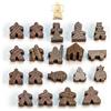 Waldfelsen® Personaggi per Carcassonne - 8 Meeple e 11 personaggi speciali per il gioco base, le 10 estensioni e i Minis 2 e 6 (colore marrone)