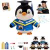 FAHOXUMR Pinguino Di Laurea Personalizzato Per Bambini E Adulti Per La Laurea E Il Compleanno, Graduation Penguin Plush Peluche Su Misura Con Foto E Testo Per Tutte Le Scuole