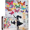 Tucocoo Banksy - Puzzle da 1000 pezzi per ragazze - Puzzle a farfalla Street Art per adulti - Puzzle fai da te per la decorazione della casa - regali educativi 1000 pezzi - Puzzle per famiglie