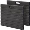 Relaxdays, Cuscini per Ginocchia, Set 2, Giardino, Yoga, Eva, Manici, HBT 3 x 35 x 30 cm, Nero