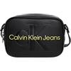 Calvin Klein Jeans Calvin Klein Borsa donna CK JEANS a spalla con tracolla articolo K60K610275 SCULPTED CAMERA BAG - cm.19 x cm.14 x cm.8,5 (circa), 0GN Fashion black, Taglia unica