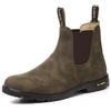 SL-Saint Stivali Chelsea Classici Uomo Alla Caviglia Alla Moda Senza Lacci Pelle Pieno Fiore Casual Leggeri (MarroneRustico, Normal, Adulto, Uomo, 44, Numero, Sistema Taglie Calzature EU, Media)