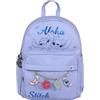 sarcia.eu Zaino giovanile in ecopelle, capiente zaino urbano da donna (Stitch Blu, 25x12x34 cm)