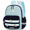 PROTAURI Zainetto Asilo Bambino 3-7 Anni 11.6L Fischietto, Blu | cinturino pettorale riflettente impermeabile leggero traspirante ergonomico DIN A4 fischietto Fischietto